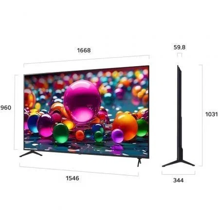 LG Smart TV 75 pulgadas 4K Ultra HD UHD AI 75UA75006LA Negro